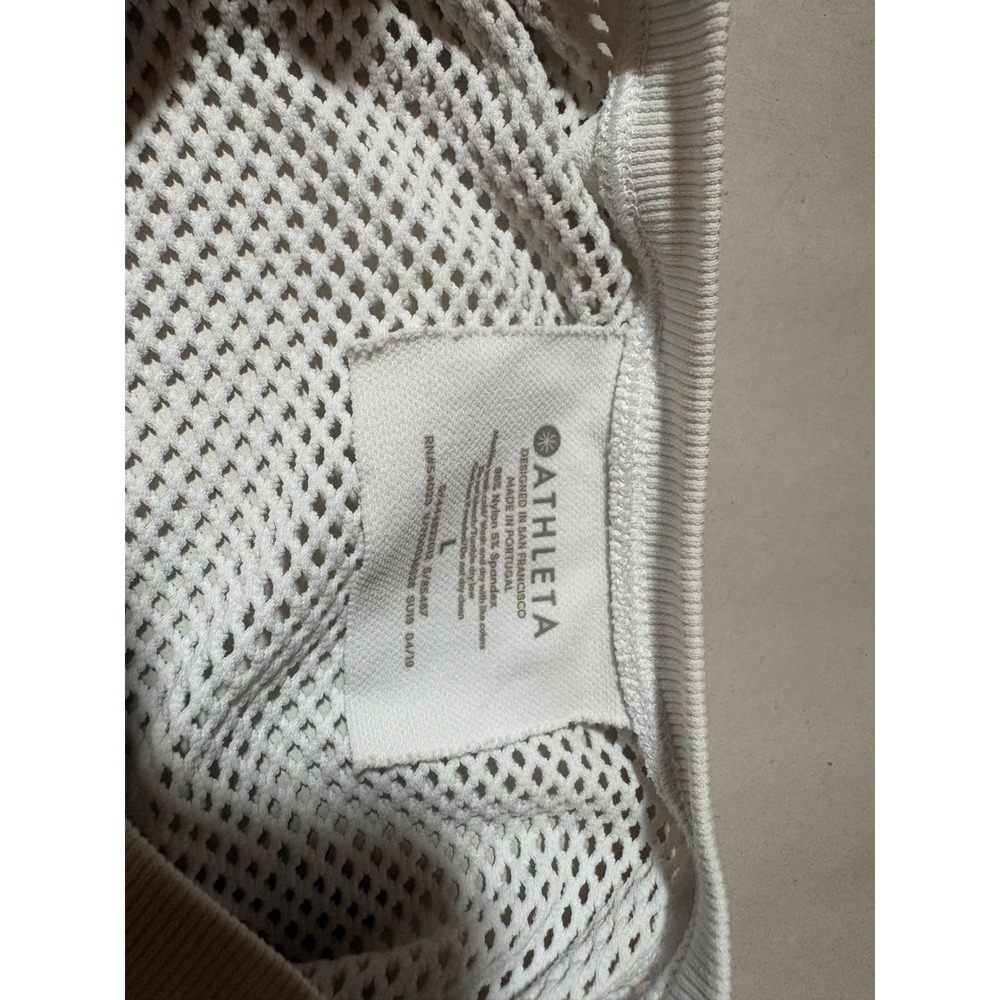 Athleta White Seamless Tank Top‎ Athletic Workout Sleeveless Layering - Picture 3 of 6